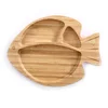 Fish shape design of bamboo baby feeding plate
