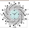 Arts & Crafts Spiral Design Crystal Diamond Decoration Wall Clock