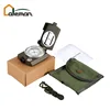 Metal Zinc Alloy Military Prismatic Lensatic Compass with Bubble Level/Cross Coordinate/Back Slope Table OEM Orders Accepted