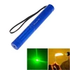 1mw 532nm Green Beam Flashlight Adjustable Focus Laser Pointer Kit with Bicycle Handlebar(Blue)