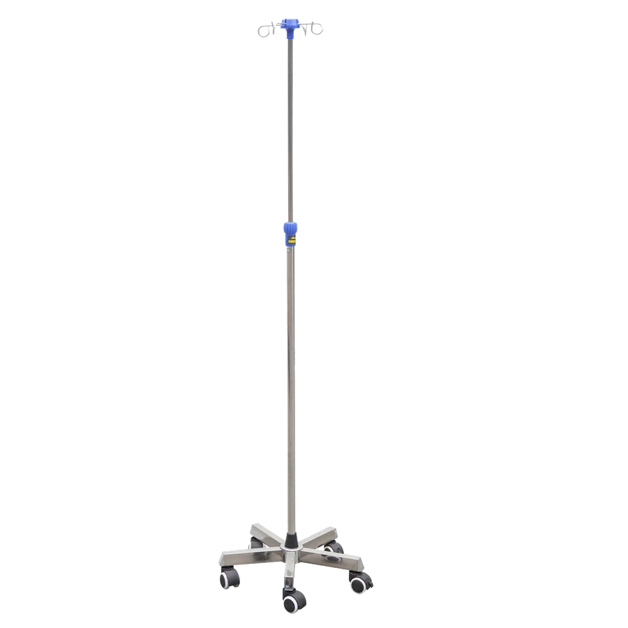 I.V stand infusion serum Holder on Casters with adjustable Height