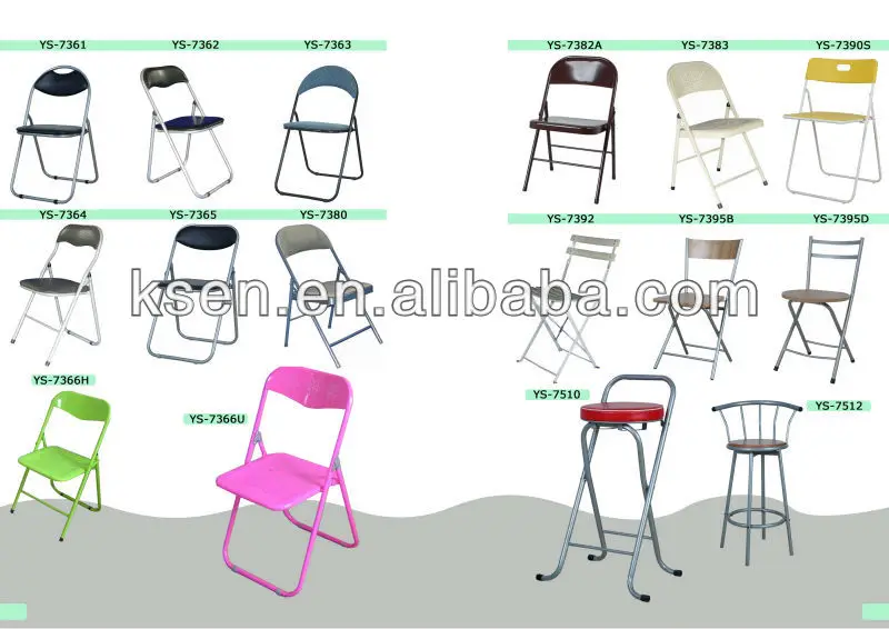 Small Round Folding Chair With Durable And Padded Seating Kc7316d