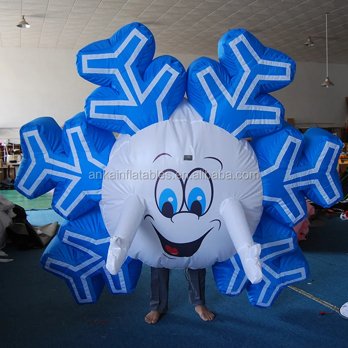Customized Inflatable Christmas Decoration Snowflake Costume For Kids