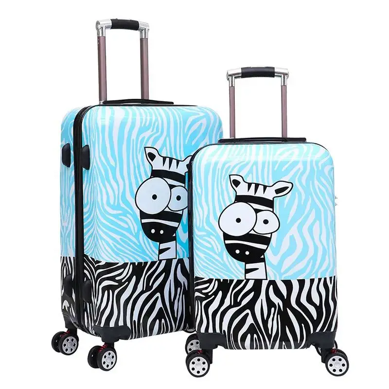 Custom Print 4 Wheels Spinner Suitcase 16/20/24/28'' 4 Pcs Animal