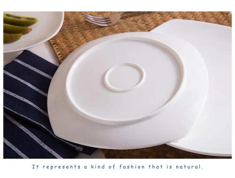 Chaozhou Chinabrett Porcelain Factory Square Dinner Plates Serving Dishes For Catering