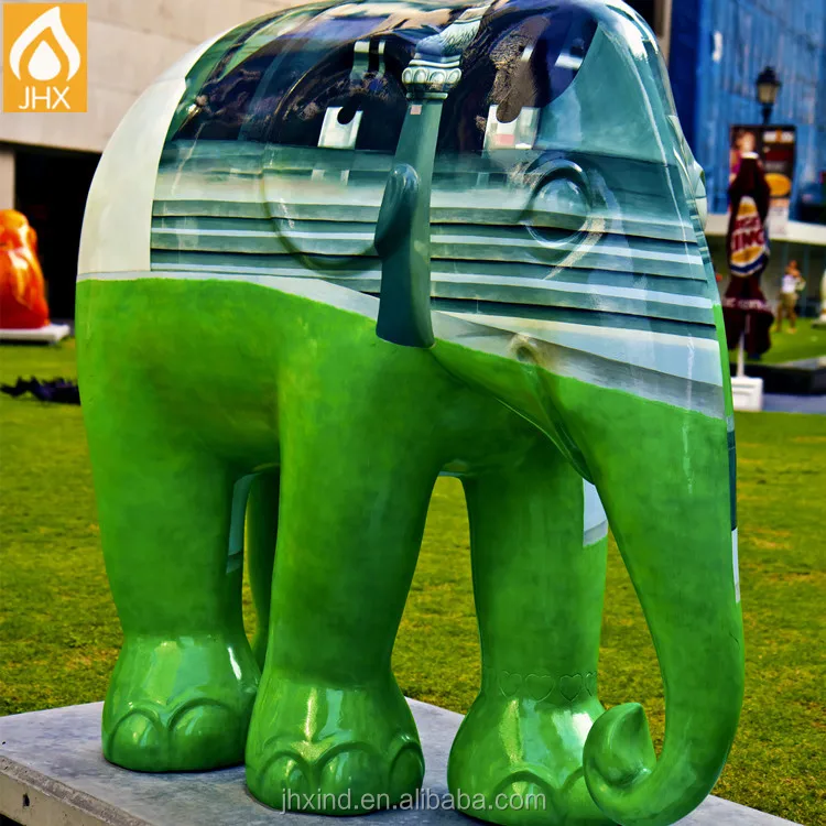 Elephant Statue Model Life Size Animal Sculpture
