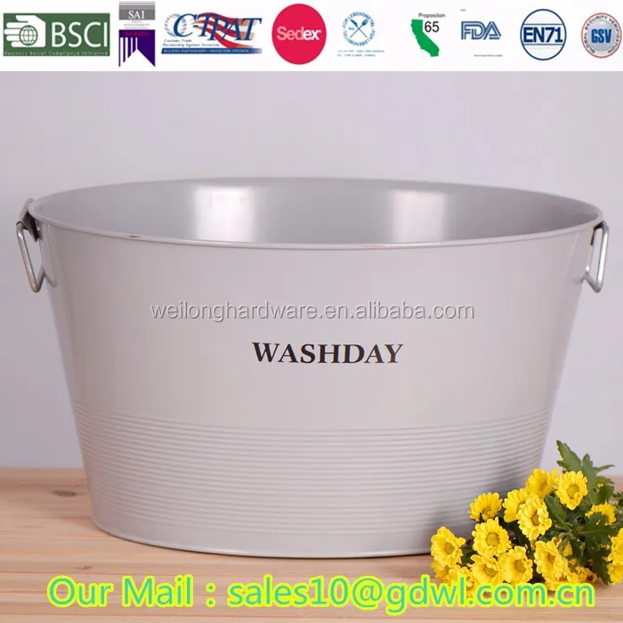 Large Oval Colorful Rustic Metal Laundry Buckets Buy High Quality Laundry Buckets,Metal