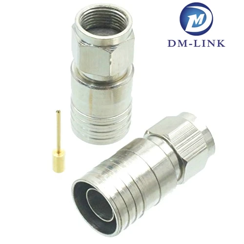 F Male Plug Straight Crimp For Rg11 Rf Coaxial Connector Buy Rg11