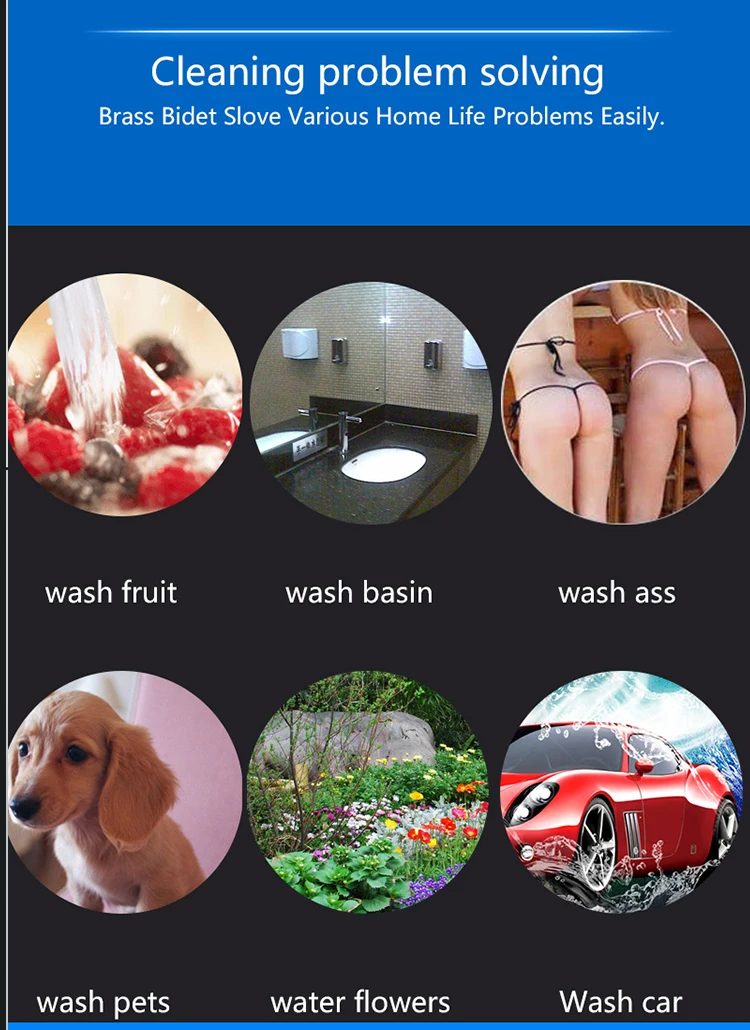 Wall Mounted Chrome Finish Toilet Jet Spray/hygienic Toilet Spray