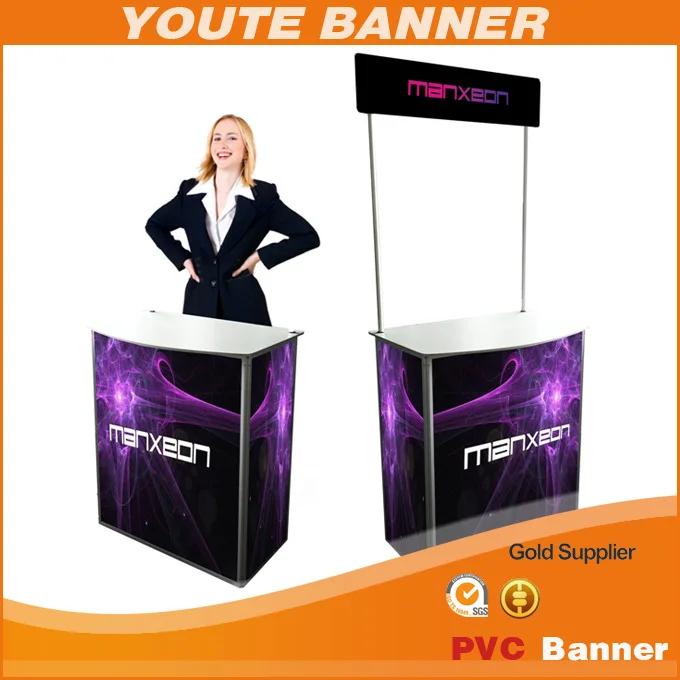 lightweight advertising promotion stand for advertising portable exhibition retail display tablemade from Shanghai Youte