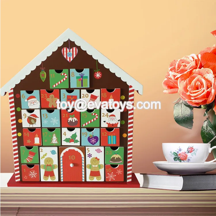 New Arrive Funny Wooden Christmas Countdown Calendar For Kids W09f014