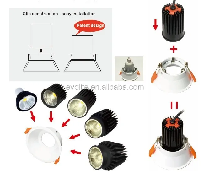 Adjustable Downlight Frame Lamp Gu10 Cover Recessed Construction Mr16