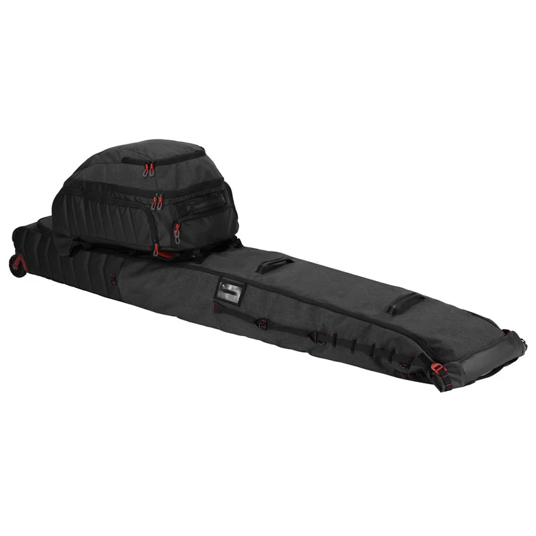 Roll Up Waterproof Lightweight Foldable Carrying Snowboard Ski Bag Wheel Bag Luggage Custom Brand Premium Dark Grey