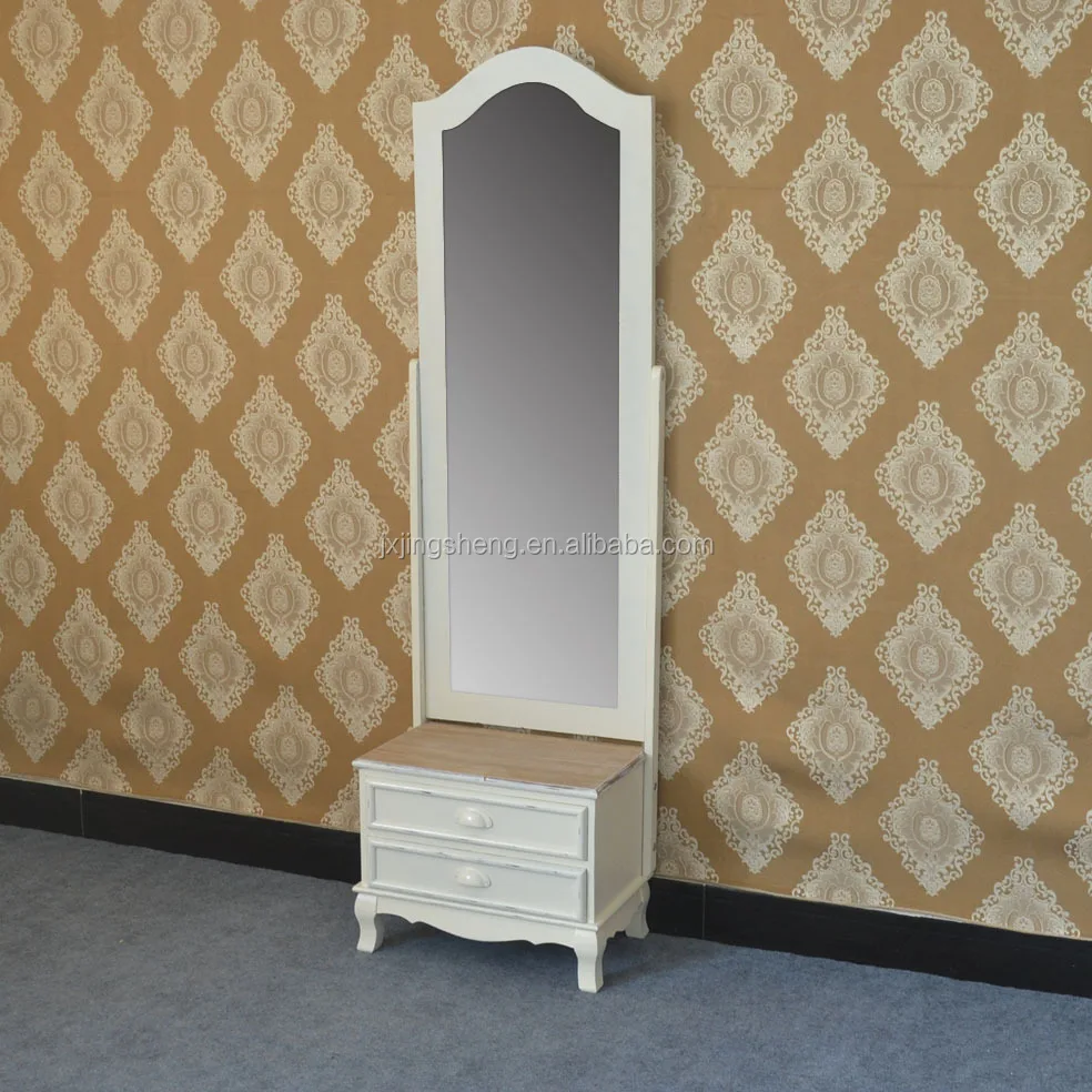 Meubelen populaire houten ivoor dressing spiegel sieraden kast ...