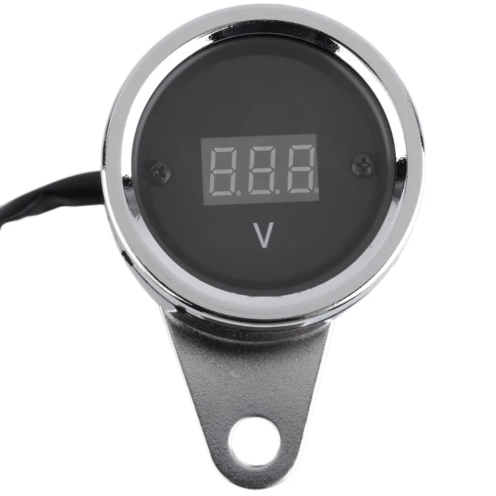 Universal Motorcycle Voltage Gauge 12v Dirt Pit Bike Led Digital