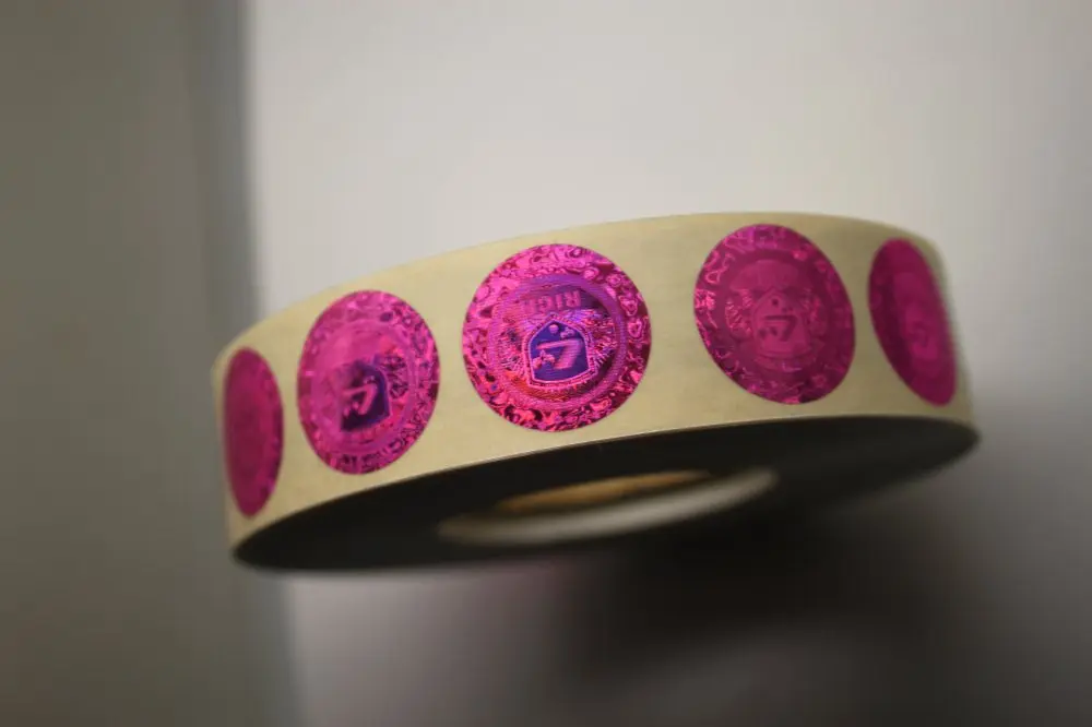 id transparent hologram overlays stickers, custom hologram sticker