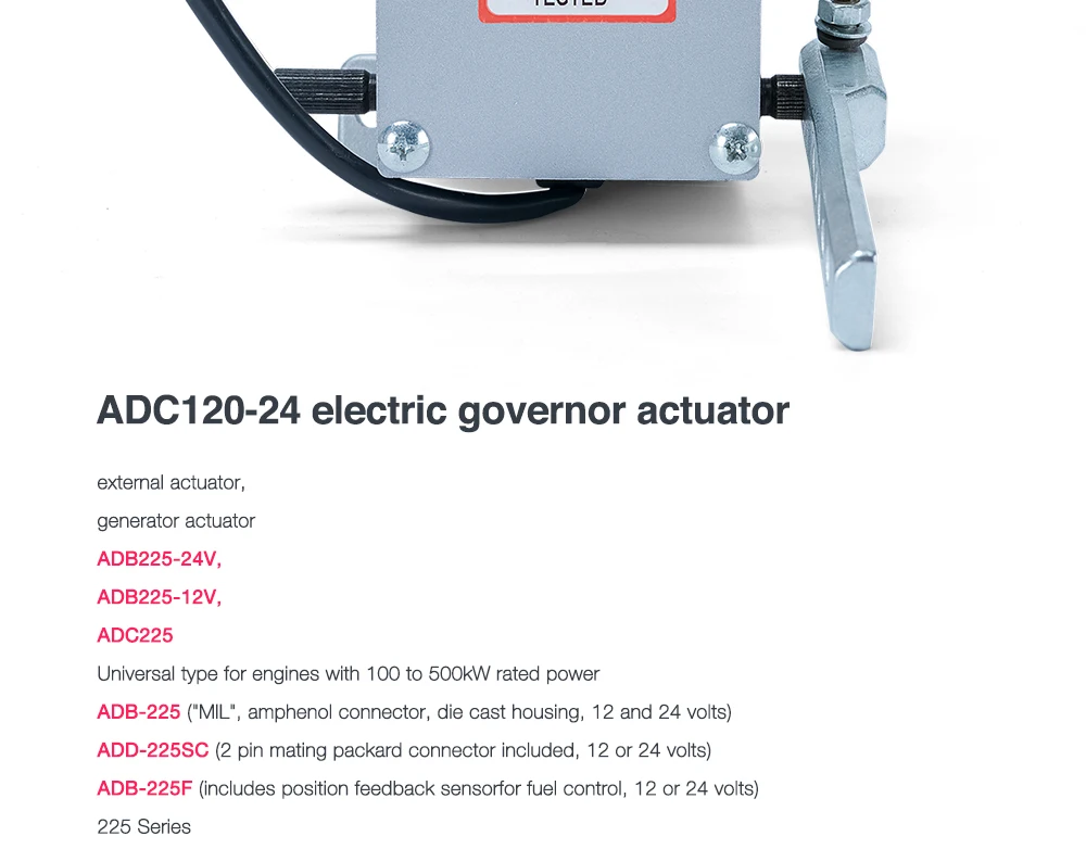 Diesel Generator Electronic Speed Governor Actuator ADC120 12V