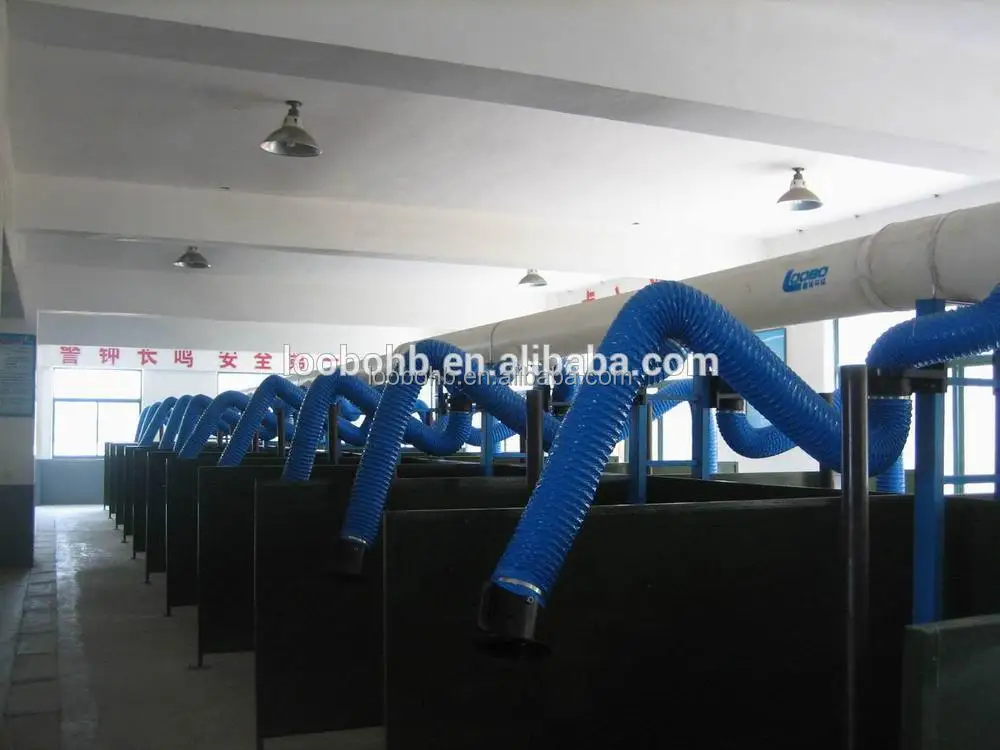 
Capture arms fumes, flexible collection fume hood arm, welding smoke extraction arm 