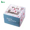 Christmas Fancy Square Folding Transparent Frozen Food Chocolate Gift Candy Box Packaging Custom