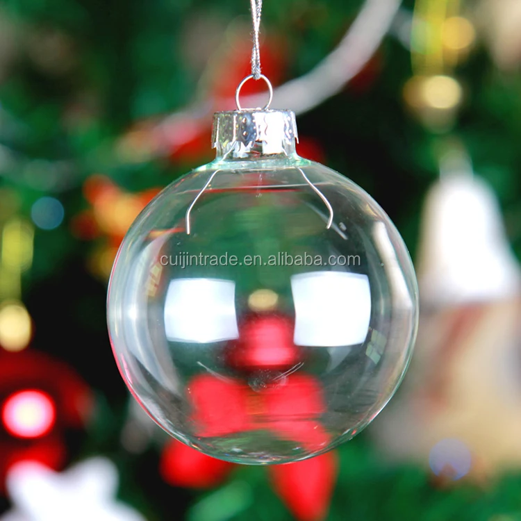 Diy Paintable Plastic Christmas Ball Custom 4cm20cm Acrylic Clear