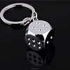 Custom metal Game dice keychain / promotional 2D game dice keyring