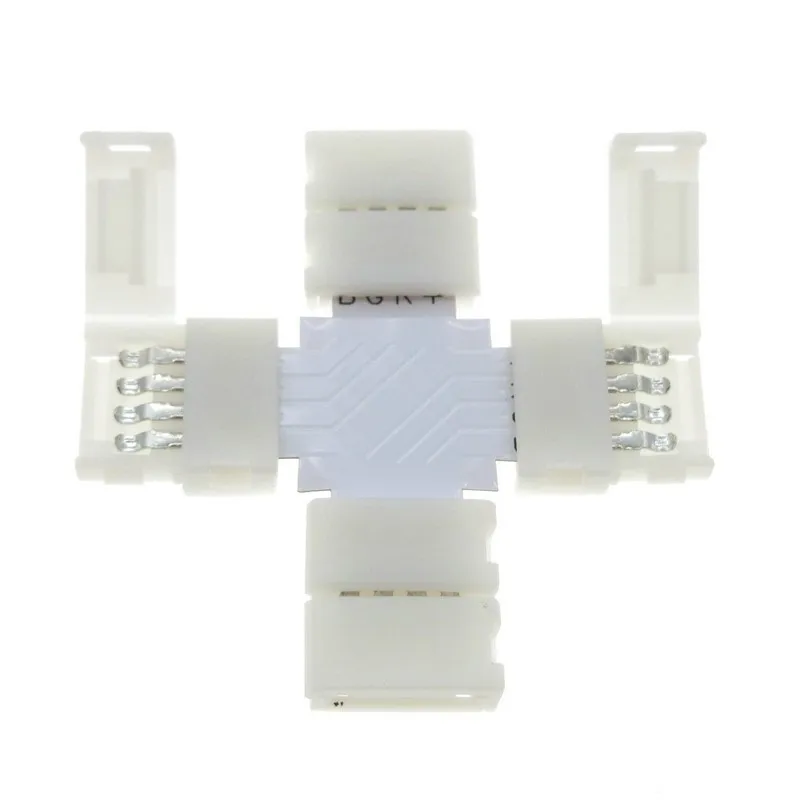 10mm Width Pcb Flexible Led Strip Light L Shape Snap Connector For Rgb