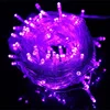 purple led christmas string light with male female connector 10m 100leds