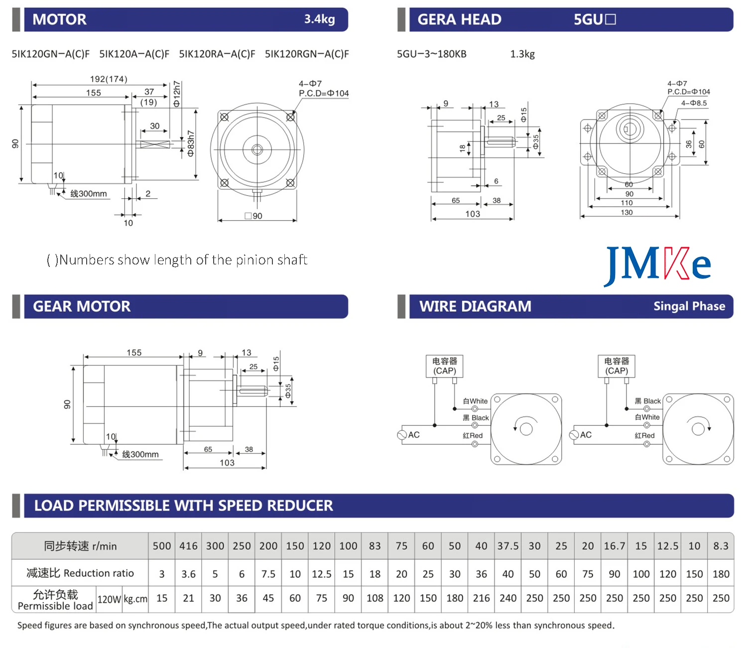 Motorong 220v Gear Motor