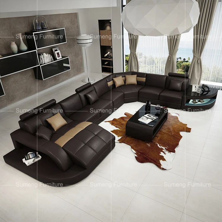 Sumeng 2017 Germany Modern Leather Corner Sofa Set For Living Room Sumeng 2017 Germany Modern Leather Corner Sofa Set For Living Room