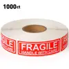 Fragile - 1"x3" Handle with Care Shipping Stickers, 1000 Labels Per Roll