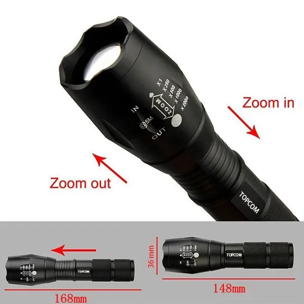 Bike Light USB Rechargeable Emergency Zoomable Led Lamp USB Tactical Flashlight
