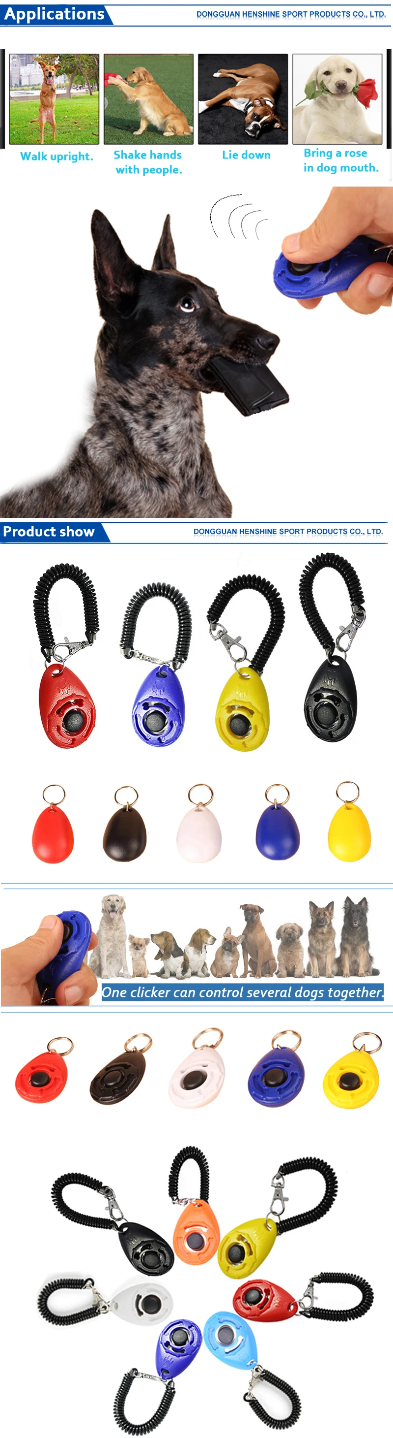 2018 New Arrival Plastic Pet Dog Clicker Dogs Toy,Training Metal Clicker Pet Dog Training I-Clicker