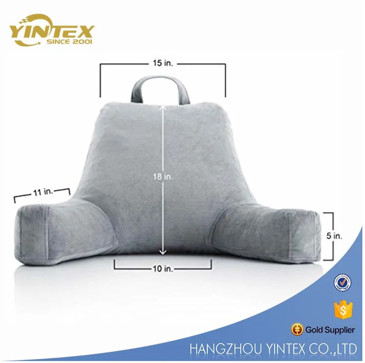Custom Accepted Durable Bed Rest Pillow Light Grey Reading Pillow With