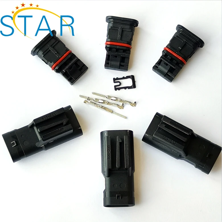 OEM 3 Pin Female Automotive Wire Connectors 12 Volt Ignition Plugs ...