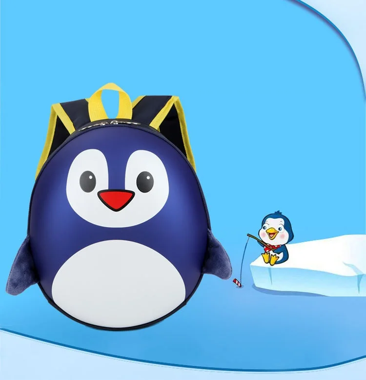 3D cartoon penguin backpack kids cartoon backpack nylon+EVA backpack bag for children