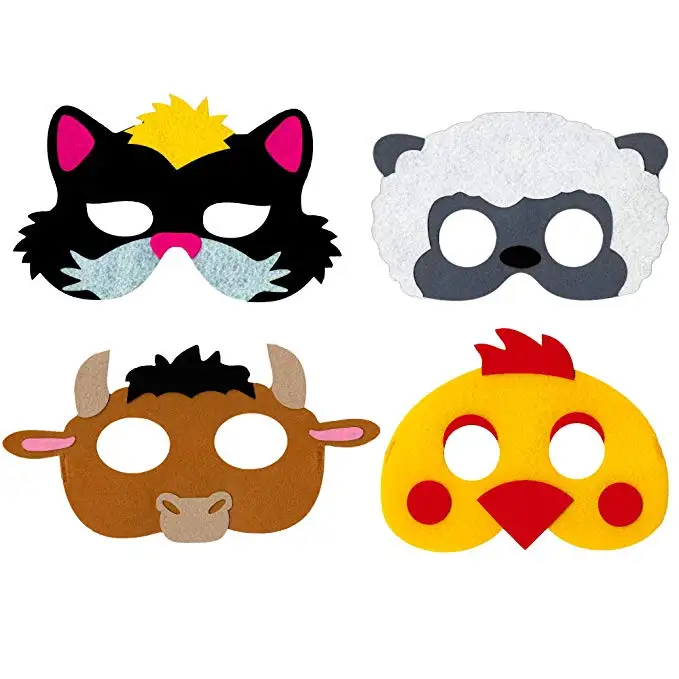 Farm Animal Masks For Kids Barnyard Farm Themed Birthday Parties - Buy ...