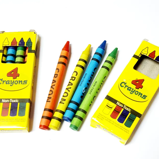 4 pack of crayons in box