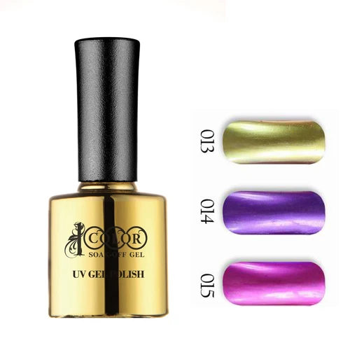 6pcs Color 1000 2014 New Hot Sale Free Shipping Professional UV LED Metallic gel nail polish
