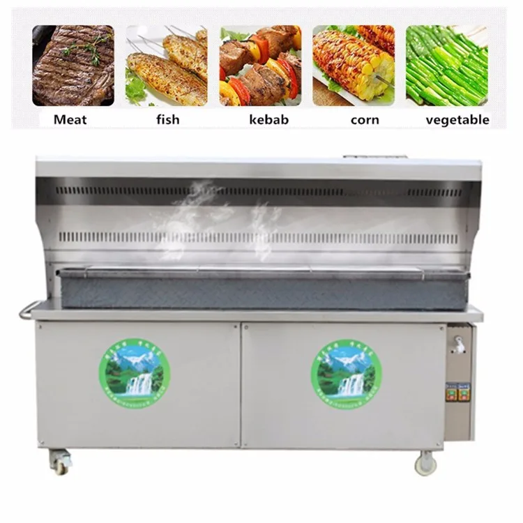 Stainless Steel Automatic Barbecue Grill Machine/smokefree Charcoal