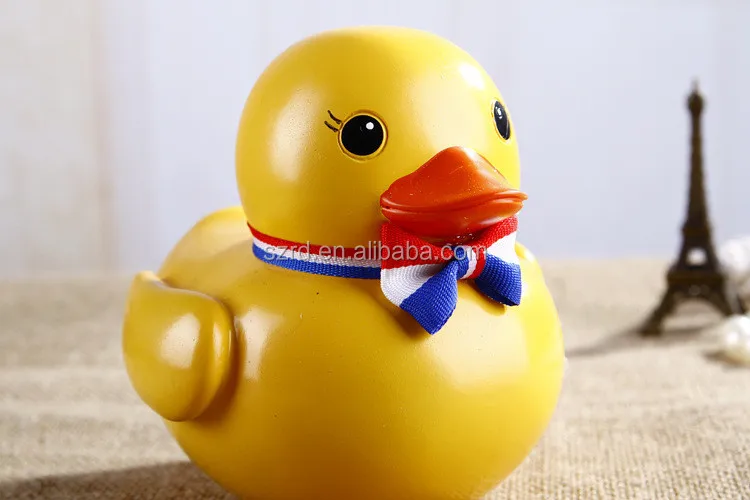High Quality Yellow Duck Money Box/kids Christmas Duck Coin Bank/cute