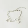 Summer Beach Starfish Shaped Charm Rope String Anklets For Women Ankle Bracelet Woman Sandals On the Leg Chain Foot Jewelry