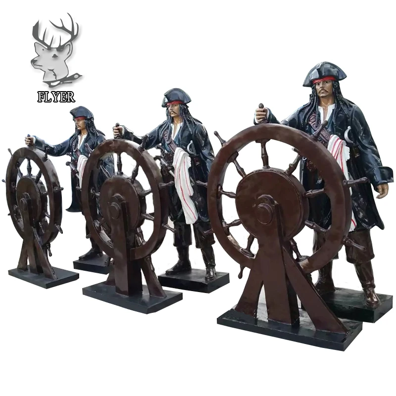 resin pirate statue