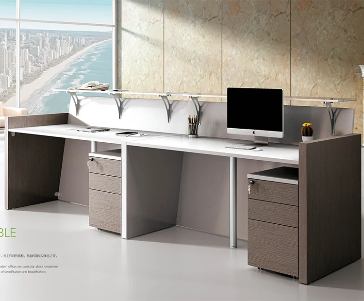 Escritorio De Recepción Moderno De Madera Blanca,Barato,Muebles De
