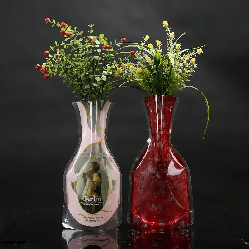 Wholesale Fashion Design Plastic Flower Vase Folding Pvc Vase Buy