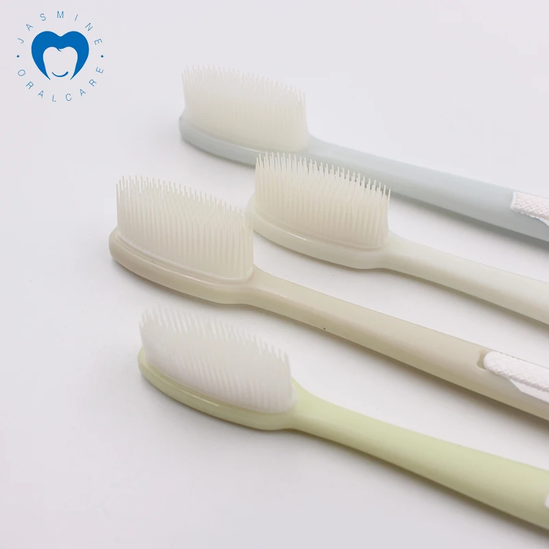 Hard Bristle Denture Brush Nanometer Rubber Bristle Toothbrush + Double