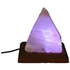 Usb pyramid air purify energize ionized rock salt led rgb night light table