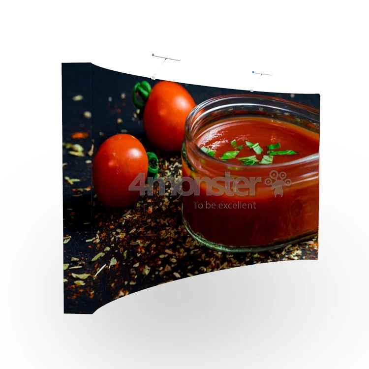10 ft curved pop up display