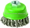 Wire Brush Twist Knot Cup Stainless