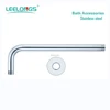 Leelongs 300mm Chrome Wall Mounted Shower Arm Stainless Steel Pipe