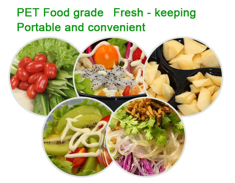 1000 gram PET transparent clamshell plastic food packaging box disposable 